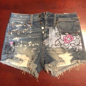 American Eagle Vintage High Rise Festival Shorts